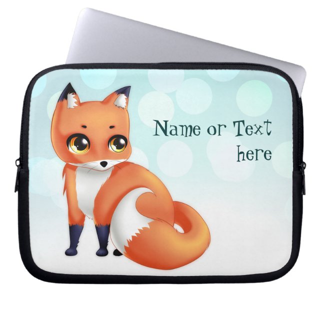 Gullig Kawaii tecknadräv Laptop Sleeve (Framsidan)