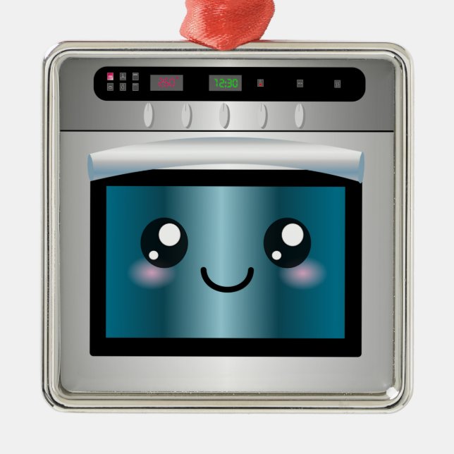 Gullig Kawaii ugn - kock- & bagaregåvor Julgransprydnad Metall (Framsidan)