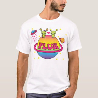Gullig Kawaii utomjordingar Plur Tee