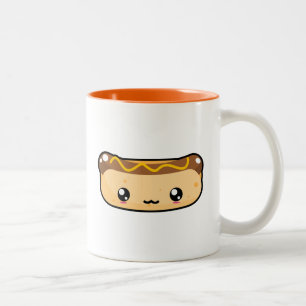 Gullig Kawaii varmkorvmugg Två-Tonad Mugg