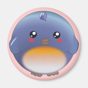 Gullig kawaiiblåsångaremagnet magnet