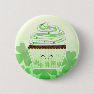 Gullig kawaiist patricks daymuffin knapp