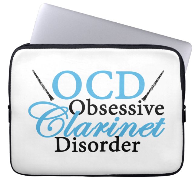 Gullig klarinett laptop sleeve (Framsidan)