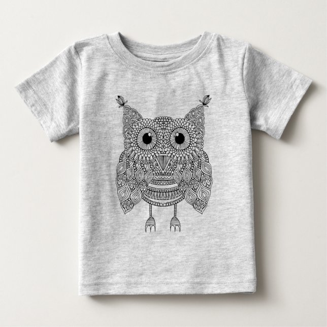 Gullig klotteruggla t shirt (Framsida)