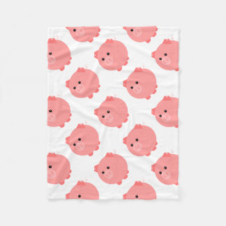 Gullig knubbig gris fleecefilt