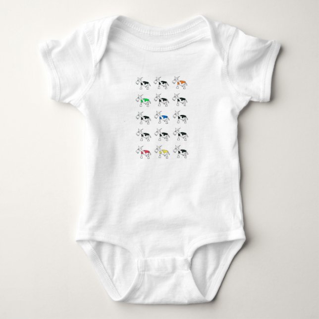 Gullig ko Onsie Tee Shirt (Framsida)