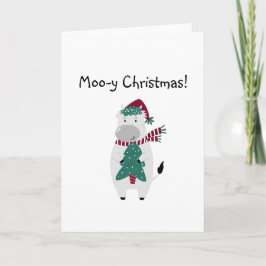 gullig ko-pun god jul lycklig helgkort