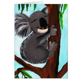 Gullig Koala Hälsningskort