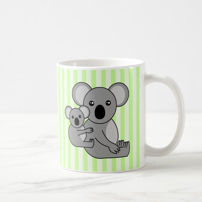 Gullig Koalabjörn och baby Kaffemugg (Höger)