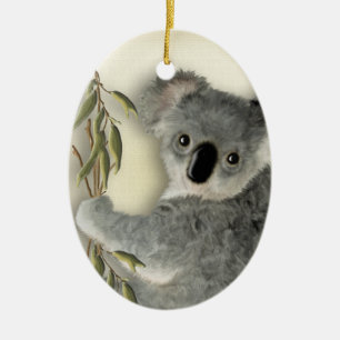 Gullig Koalapersonlig Julgransprydnad Keramik
