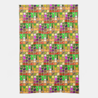 Gullig kökshandduk för för PIXELkonstfrukt &
