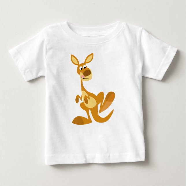 Gullig kolossal T-tröja för tecknadkängurubaby T Shirt (Framsida)