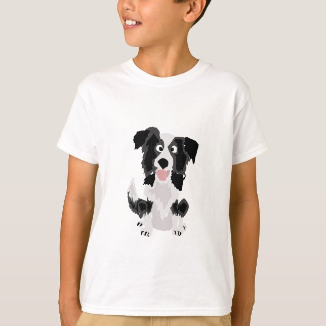 Gullig konst för gränsCollieoriginal T-shirt (Framsida)