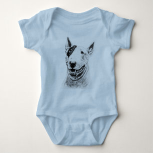 Gullig konst för tjurTerrierhund T-shirt