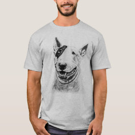 Gullig konst för tjurTerrierhund T-shirt