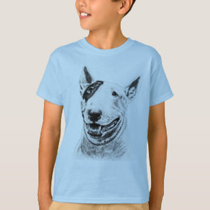 Gullig konst för tjurTerrierhund Tee Shirt