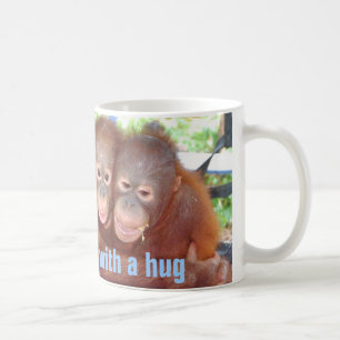 Gullig krammugg med djur kaffemugg