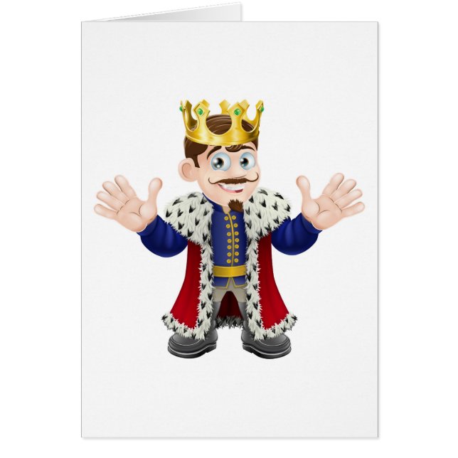Gullig kungman hälsningskort (Framsidan)