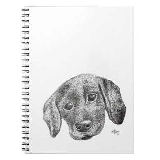 Gullig Labrador valpSketchbook Anteckningsbok