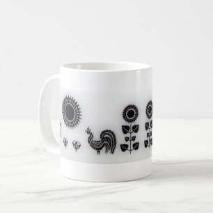 Gullig landstiltupp och solrosmugg kaffemugg