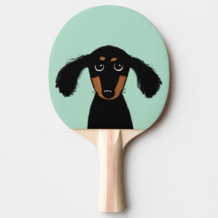 Gullig lång Haired taxvalp Pingisracket