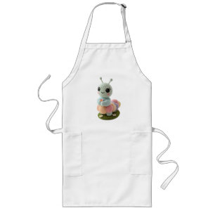 Gullig Larv En Whimsisk Virkad Vän T-Shirt Långt Förkläde