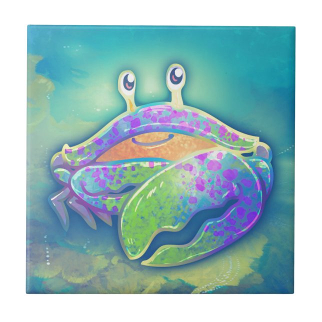 Gullig le krabba kakelplatta (Framsidan)