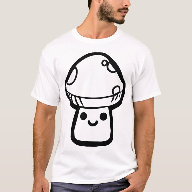 Gullig le lycklig champinjon t shirt (Framsida)