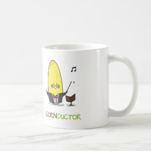Gullig ledare för Punny tecknadmaj Kaffemugg