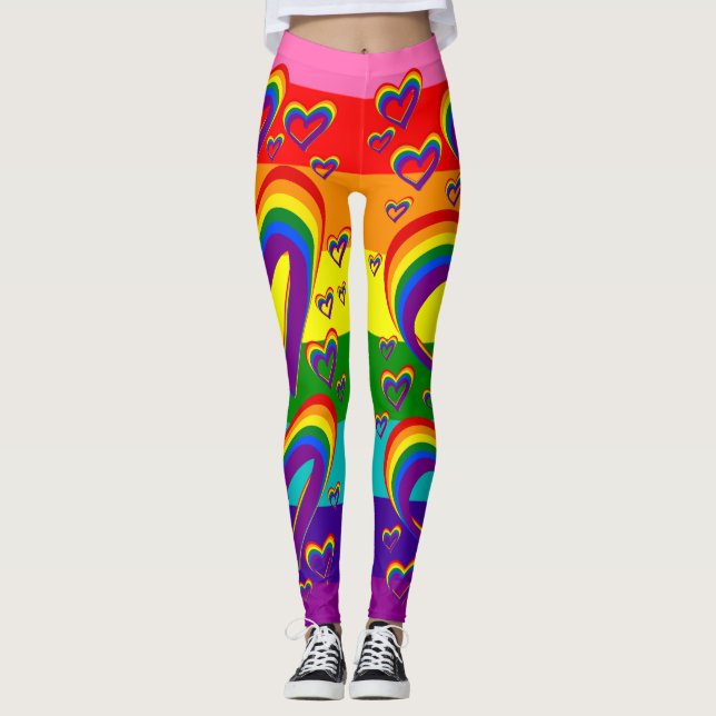 Gullig LGBTQ gay pride för roligt Leggings (Framsida)