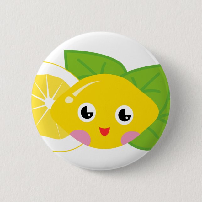 Gullig Lil citron Knapp (Framsida)