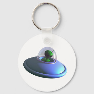 Gullig Lil UFO Keychain Nyckelring