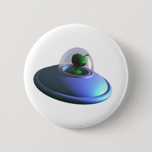 Gullig Lil UFO knäppas Knapp