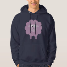 Gullig lila tecknadfårmarin Hoody