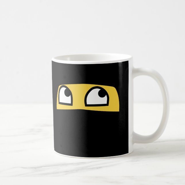 Gullig lilninjaemoji kaffemugg (Höger)