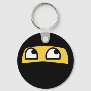 Gullig lilninjaemoji nyckelring