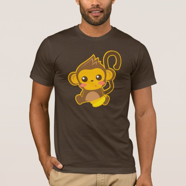 Gullig lite apa t-shirt (Framsida)