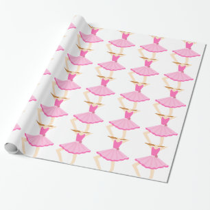 Gullig lite Ballerinaflicka i rosa Tutu Presentpapper
