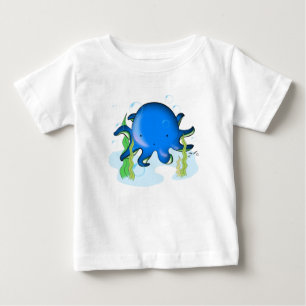 Gullig lite bläckfiskT-tröja T Shirt
