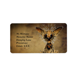 Gullig lite hund adressetikett