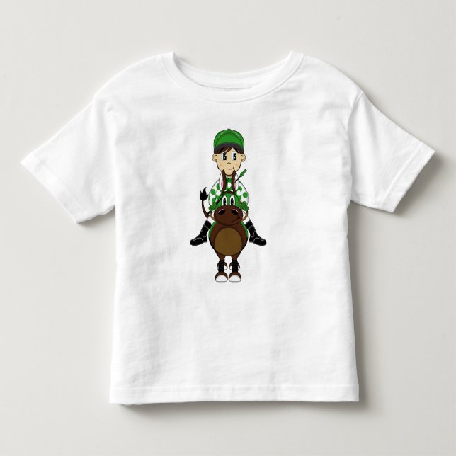 Gullig lite Jockeyutslagsplats Tee Shirt (Framsida)