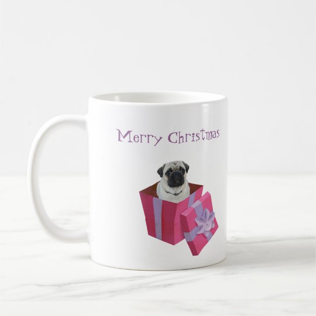 Gullig lite mopsgåva kaffemugg (Vänster)
