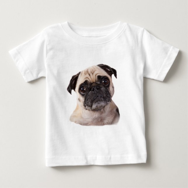 gullig lite mopshund t-shirt (Framsida)