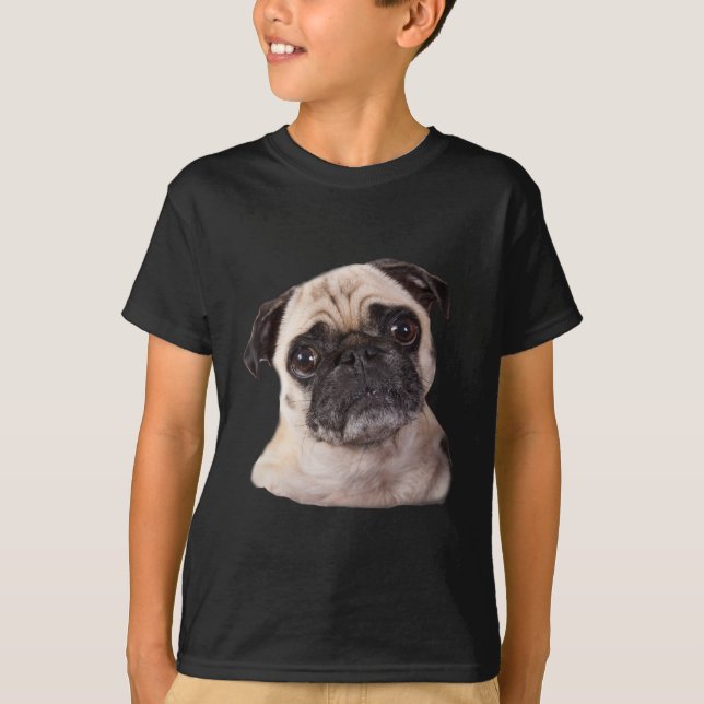 gullig lite mopshund t shirt (Framsida)
