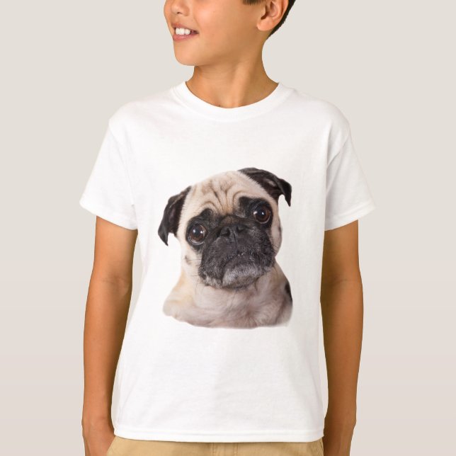 gullig lite mopshund t-shirt (Framsida)