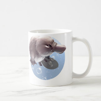 Gullig lite näbbdjurillustrationmugg kaffemugg