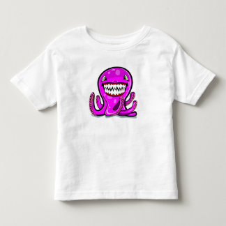 Gullig lite rosa äpplebläckfisk för de gulliga t-shirt