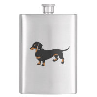 Gullig lite svart- och solbrännatax - Doxie hund