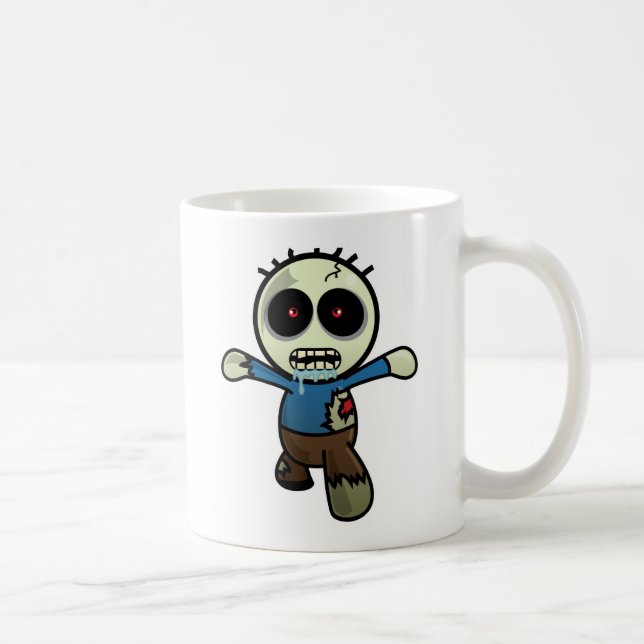 Gullig lite tecknadZombie Kaffemugg (Höger)