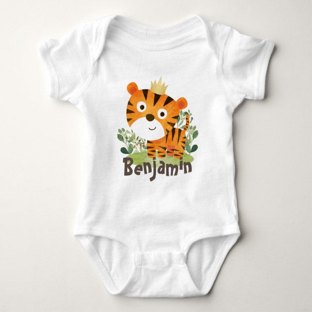 Gullig lite tiger t shirt (Framsida)